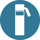 Ge&iuml;ntegreerd melksysteem met pictogram 'met buis' (pictogram)